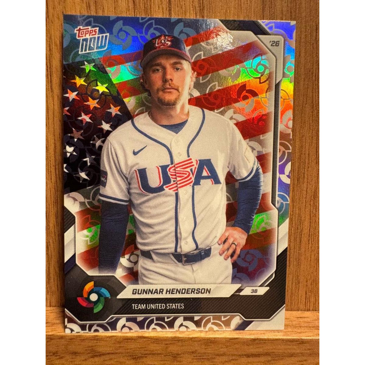 Used GUNNAR HENDERSON Topps NOW WBC 2026 MLB Card Logo Parallel
