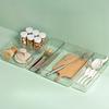 Desktop Storage Box Set Clear Drawer Organizer Stackable Anti-Slip Containers Multi-Size Organizers Set for Makeup Bathroom Kitchen Office