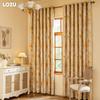 1PC LOZUJOJU Nordic Pastoral Style Yellow Printed Curtains Fully Blackout Curtain for Bedroom Living Room Balcony Window for Home Decor