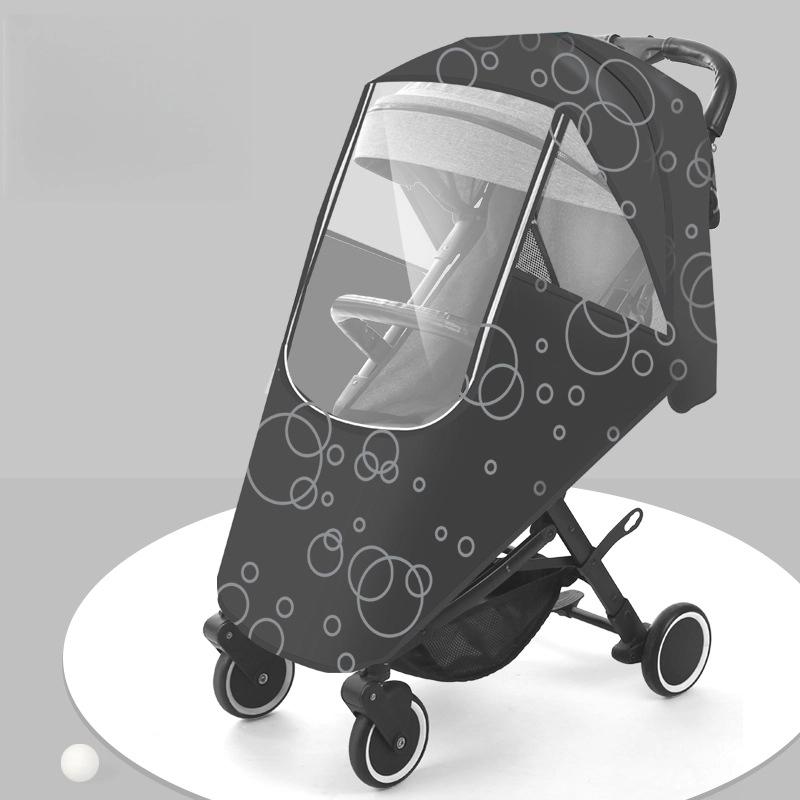 

Baby Universal Waterproof Winter Thicken Rain Cover Wind Dust Shield Full Raincoat for Baby Stroller Accessories Pushchairs чорний