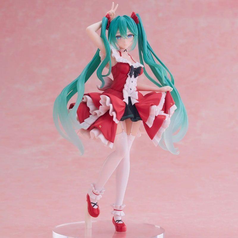 The Hatsune Miku Lolita Figure Fashion Anime Miku Collection Action Figurine Kawaii Cute Model Desktop Ornaments Toy
