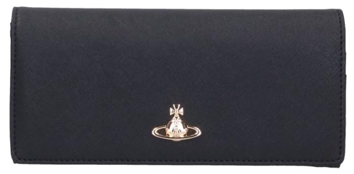 

Vivienne Westwood SAFFIANO BIOGREEN CLASSIC CREDIT C WAL 5104007BU S000B N401 BLACK Long Wallet [Used] чорний
