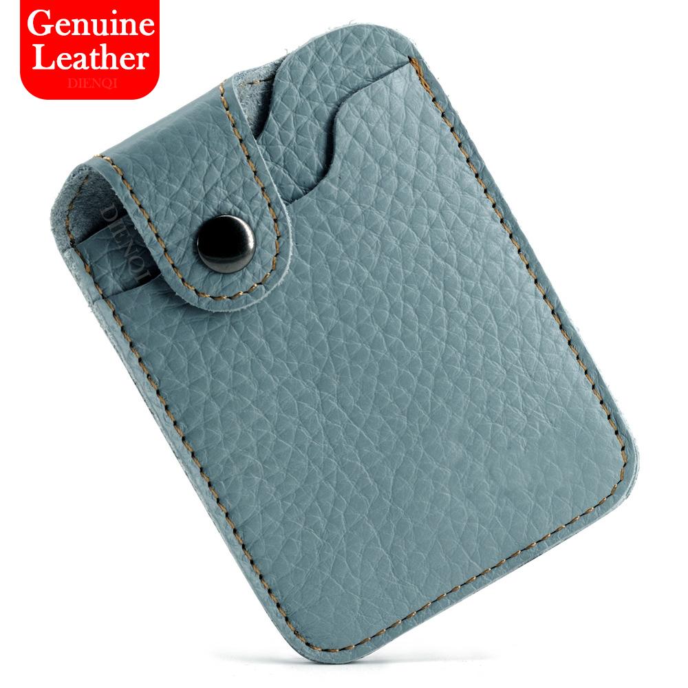 

Men s Card Wallet Short Genuine Leather Retro Bank Credit Card Holder Money Minimalist Short Purse Snap Coins Bag Slim Wallets