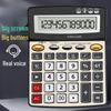 Large Transparent Key Calculator with Real Voice for Office and Student Use