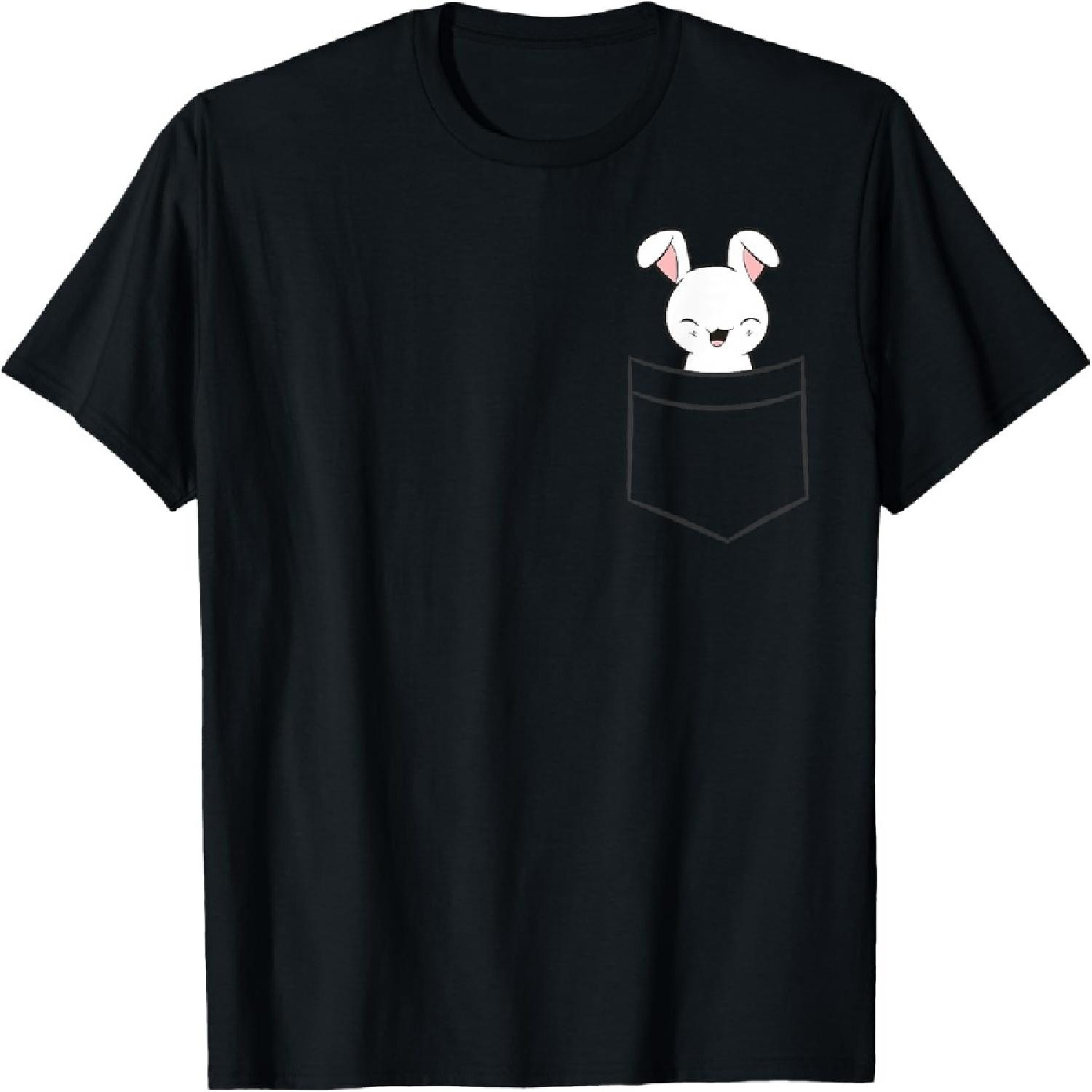 

Bunny In The Pocket Cute Pocket Bunny T-Shirt XXXXXL різнокольоровий