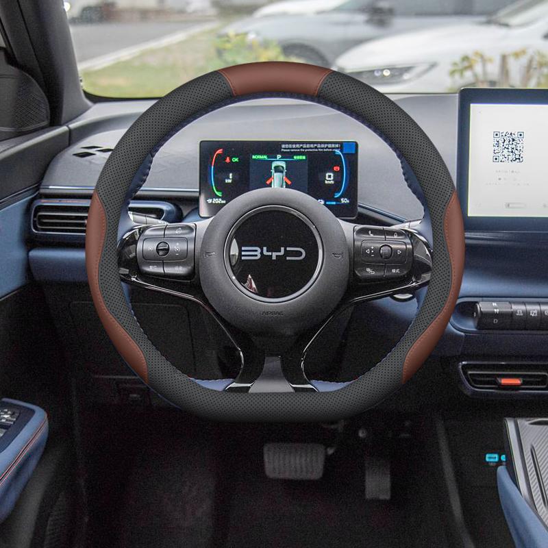 Steering Wheel Cover for BYD Dolphin, Seagull, Seal 06, Sea Lion 0507, Destroyer E3-e9, D1