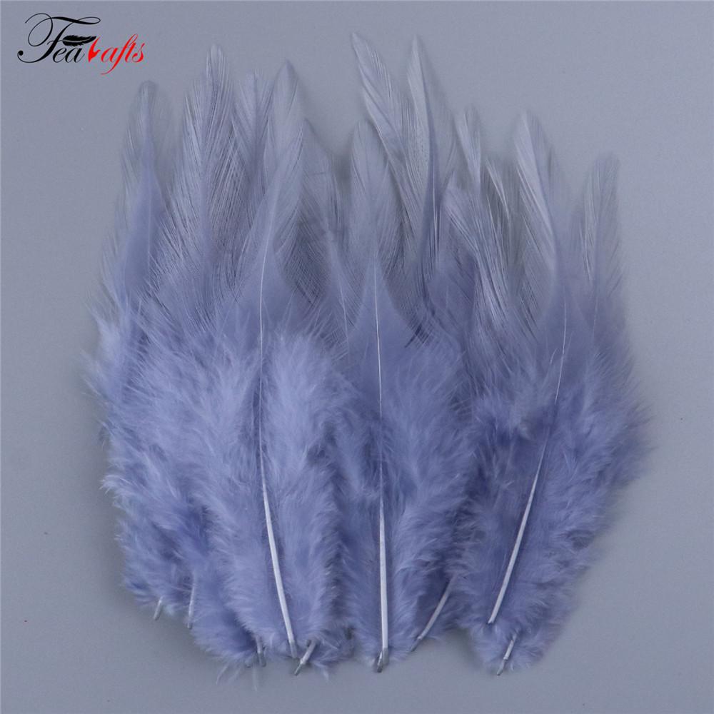 100pcs Rooster Feather Plume For Jewelry Making Pink Fly Tying Plumas Wedding Dress Decorative Dream Catcher Feathers DIY Crafts