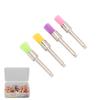 100pcs Dental Polishing Brush Silicone Rubber Disposable Teeth Cleaning Oral Polishing Brush Color