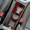 Real Soft Carbon Fiber Sticker LHD RHD Car Cup Holder Frame For Seat Ibiza 6F 2018      2024 2025 Interior