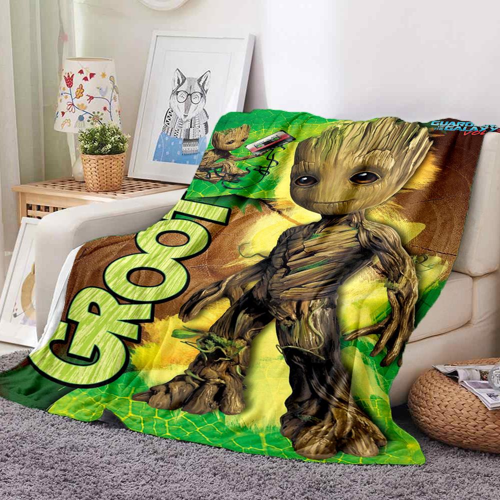 Groot Adventure Throw Blanket Flannel Blanket Soft Warm Sofa Bed Camping home Decor Unique Christmas Gift C102114