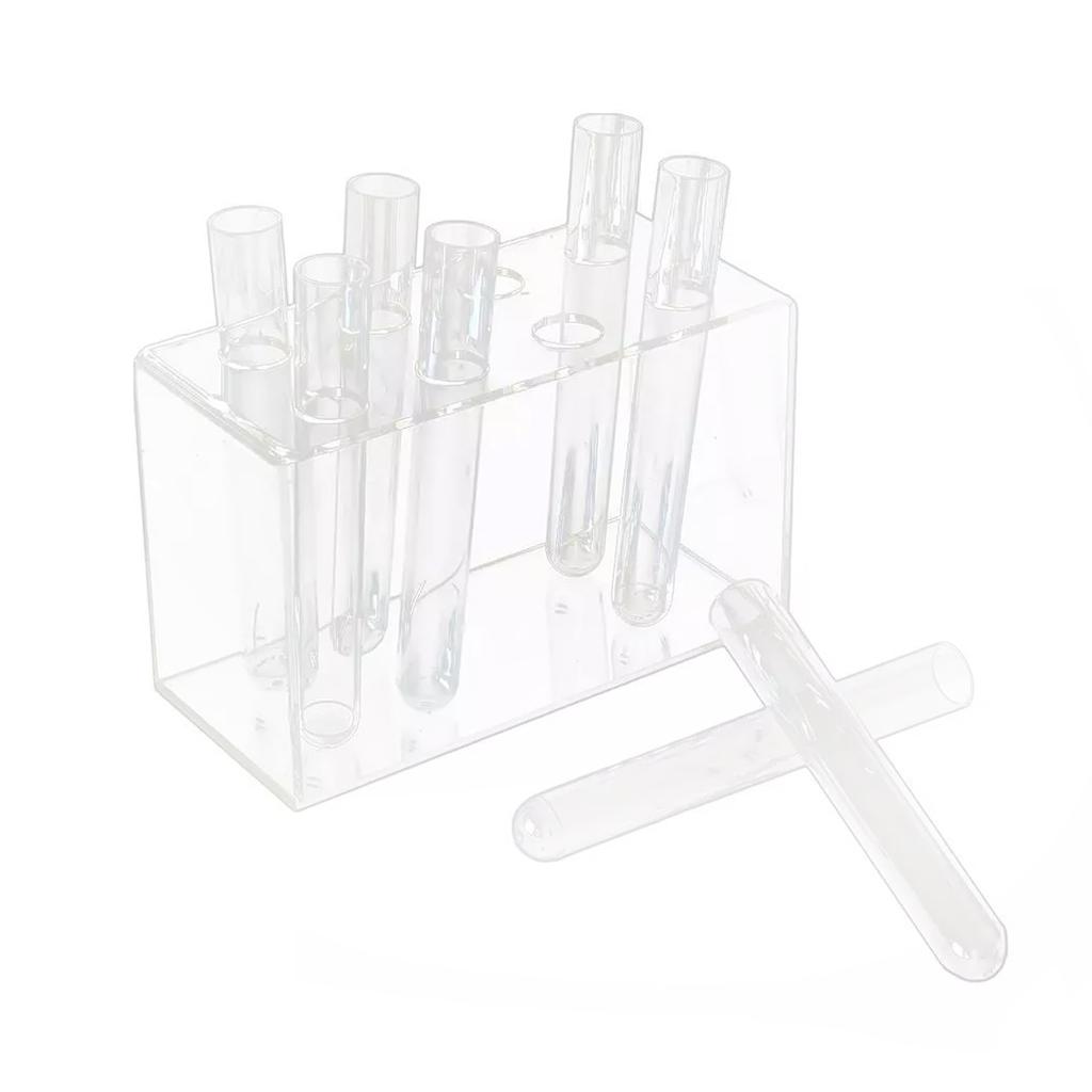 Acryl-Vasen- und Halter-Set mit herausnehmbaren Reagenzgläsern (8/12 Stück) für einzigartige Blumendisplays