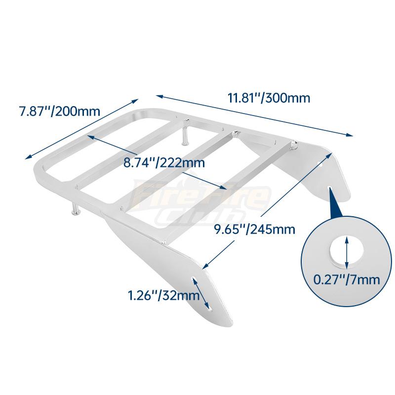 Motorcycle Support Rear Backrest Sissy Bar Rack Luggage Rack for Yamaha V-Star 400 650 1100 Classic 1998-2013