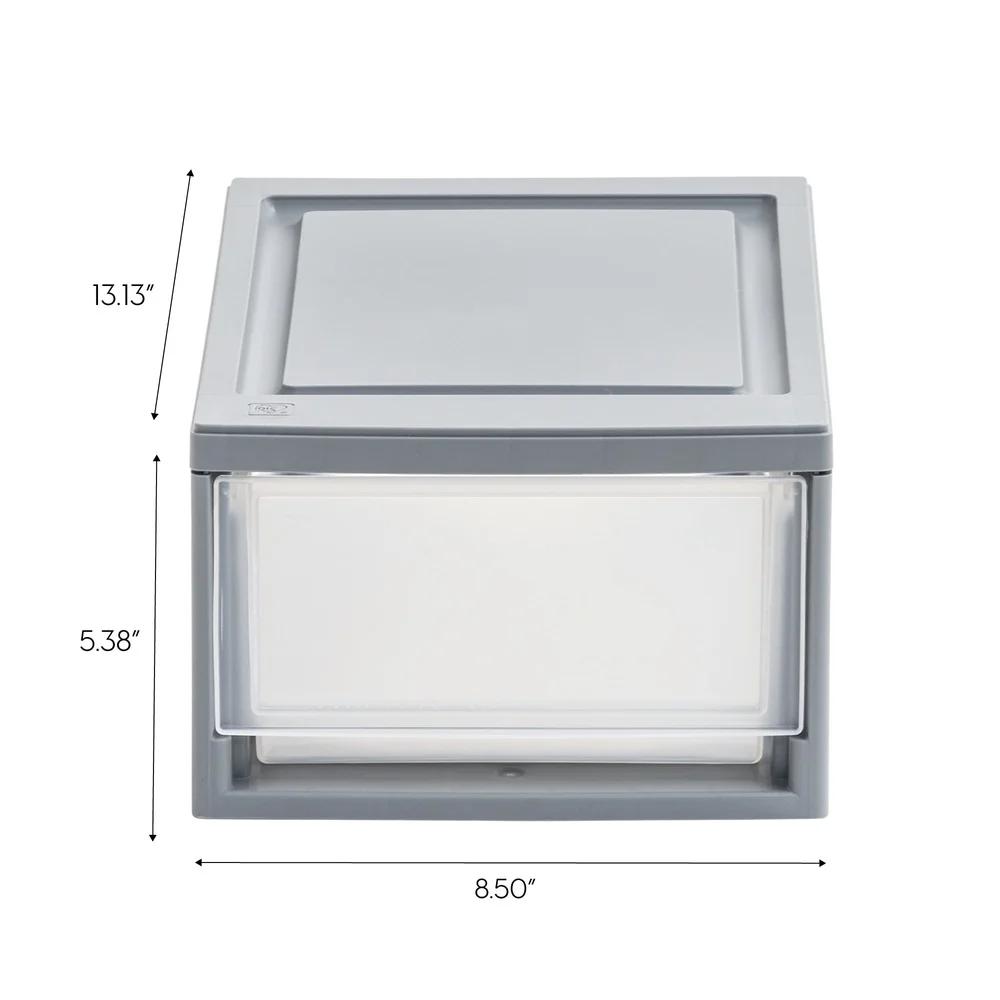 6Qt Clear Stackable Storage Bins Under Bed Modular Plastic Drawers Efficient Organizing Storage Solution Clothing Toys Office
