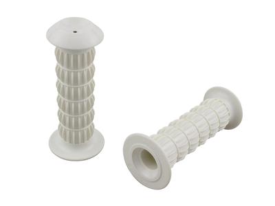 POSH FAITH Motorcycle Z2 Type Classic Grips for Grips, 22.2mm Handlebars, Non-Penetrating, White, 010572-WH-10