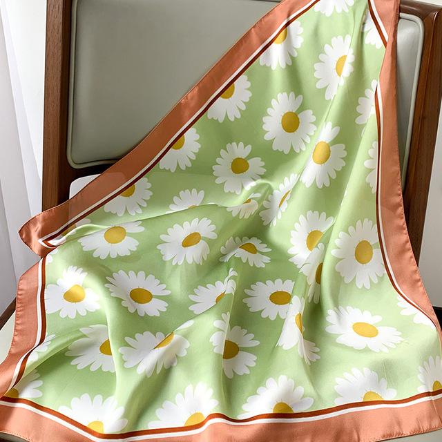 70*70cm Fashion Handkerchief Neck Scarf For Women Small Shawl Silk Satin Hair Scarfs Female Square Headband Bandana Head Scarves