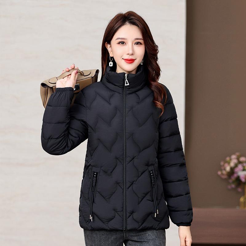

Light down cotton-padded clothes women s winter new casual warm cotton-padded clothes short small cotton-padded jackets XL чёрный