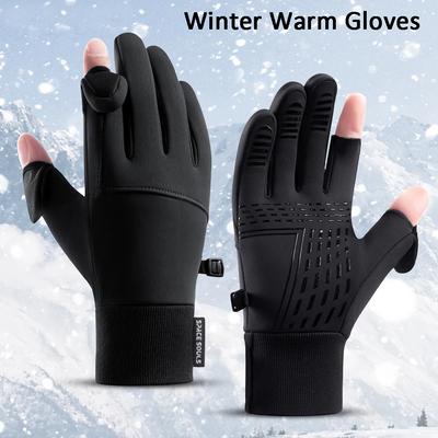 Gants chauds d'hiver pour hommes et femmes, coupe-vent, imperméables, pour écran tactile, sports de plein air, course à pied, pêche, cyclisme, ski.