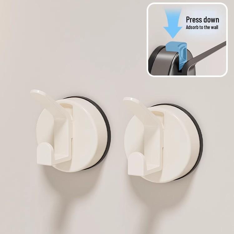 Gancho con Ventosa Giratorio - Fuerte Montado en la Pared, Sin Perforación, Sin Rastro, Soporta Carga para Almacenamiento de Cocina/Baño