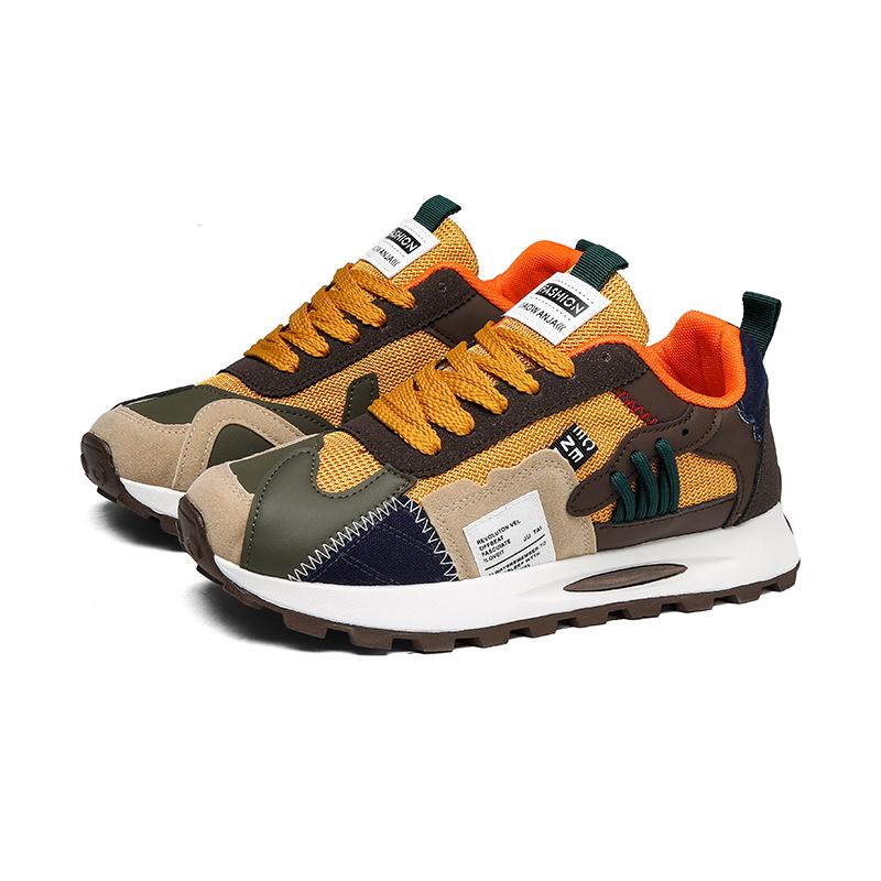 2025 casual all match youth sneakers thick-soled breathable dad shoes niche personality color matching Gan fashion shoes