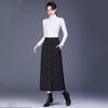Abajo Algodón Acolchado talla grande Cintura alta vintage Primavera otoño Invierno casual suelto largo para mujer faldas falda de mujer