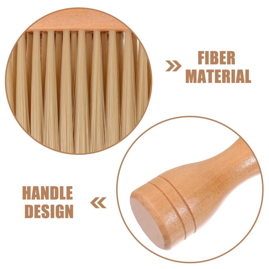 FRCOLOR Haircut Hair Trimming Brush with Wooden Lightweight Inches X Hair Brush for Barbershops and Hair Salons Brush, Handle, 85g, 6.1 4.7 Inches,