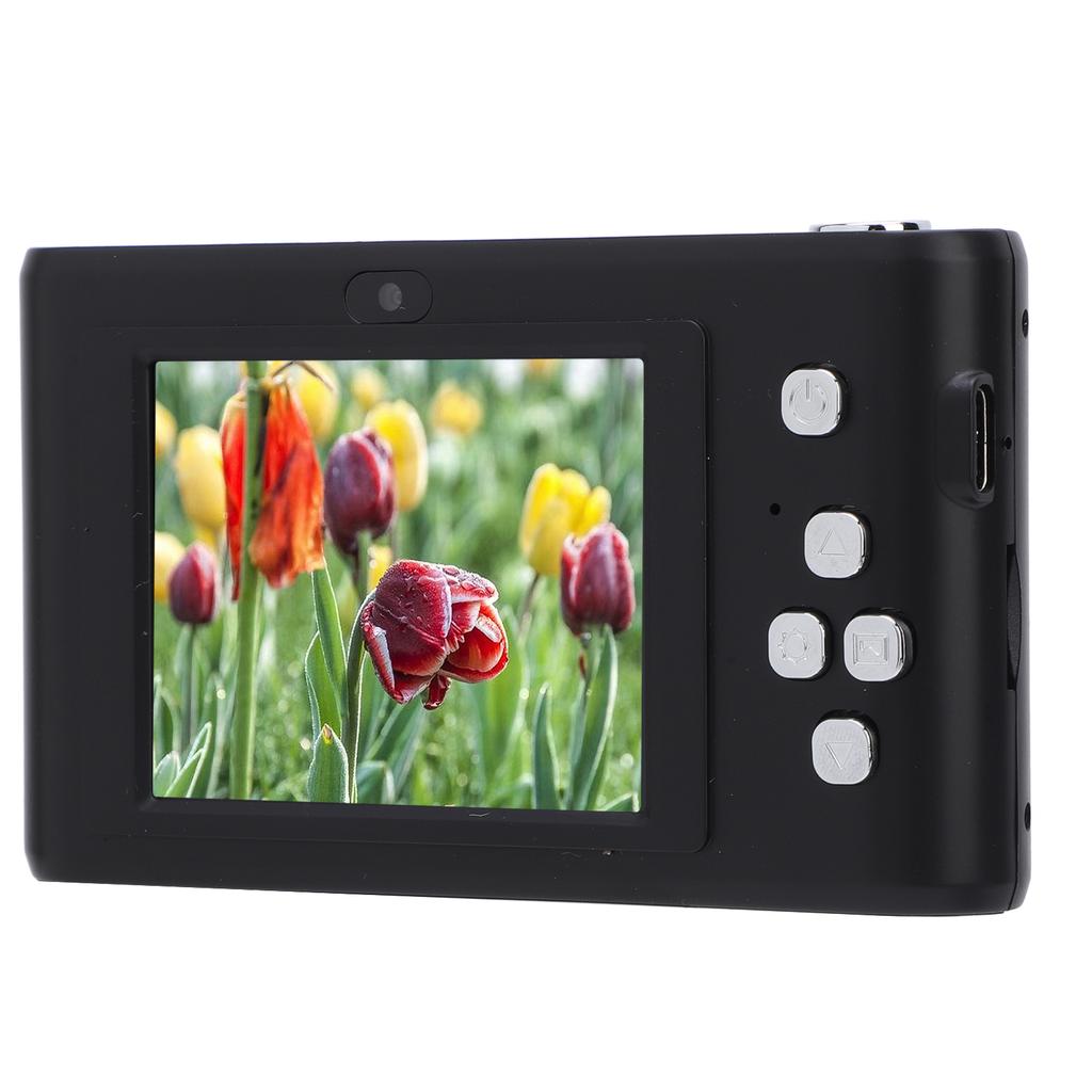Digital Camera 50MP Dual Lens Self Adaptive Anti Shaking 2.4 Inch Screen Portable Compact Camera for Kids Students Vlog