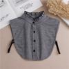 Cotton Bowknots Shirt Fake Collar Tie Women Ladies Detachable False Collar Lapel Blouse Top Removable Clothes Faux Col