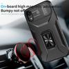 For iPhone XR Case TPU+PC Ring Kickstand Phone Cover Support Magnetic Car Mount -  Black