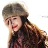 Women's Hat Faux Fox Fur Headband Hat Autumn and Winter Warm Headband Hat Plush Open Top Hat