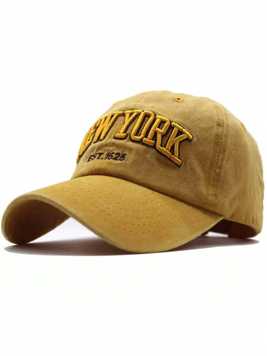 Стильная вышитая бейсболка New York, регулируемая кепка Snapback для взрослых Brown хаки