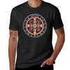 Saint Benedict Medal Tshirt Sports Fans Boys Whites Plus Size Tops Unisexs Workout Shirts