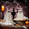 Sequin Fabric Ghost Tabletop Decor Halloween Shiny Ghost Figurine for Halloween Bedroom Desktop Home Decor