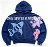 European and American Trendy Brand New Street Hoodies, INS Men's and Women's Y2K Retro Floral Digital Fashion Sweatshirt