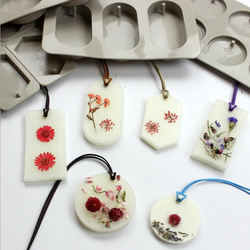 DIY Silikonknete Aromatherapie Tablettenformen Hängeornamente Wachsformen Blume Seifenform Bastelzubehör Seifenform