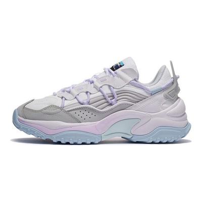 Li Ning Aurora Wind V2 Ammortizzazione Scarpe Sportive Casual Basse Sneakers Donna Bianco Grigio AGCS016-2