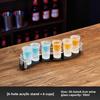 Glass Shot Cups Set with Stand Whiskey Cocktail Bomber Shot Glasses for Party Bar