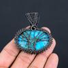 Amazing Tree Of Life Turquoise Gemstone Handmade Copper Wire Wrap Pendant Jewelry For Her