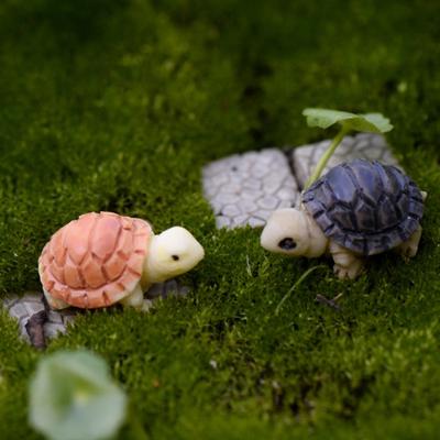 10 stücke Schildkröte Miniatur DIY Blumentopf Kleine Schildkröte Moos Micro Landschaft Sukkulenten Ornament Dekor