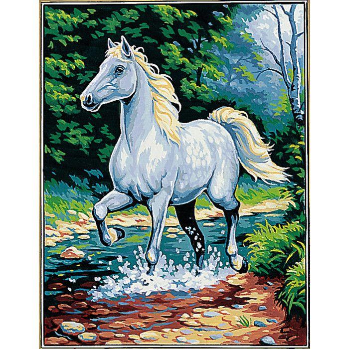 Canevas Pénélope Antique Cheval blanc 50x65cm