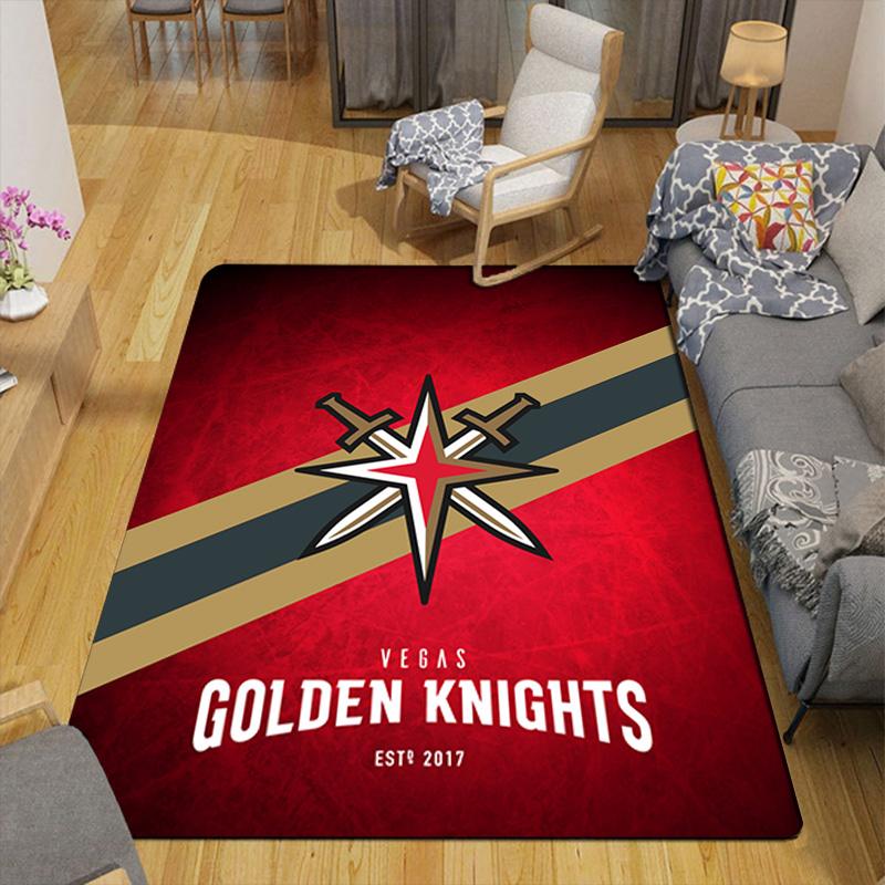 Vegas Golden Knights Print Rug Floor Mat for Living Room or Bedroom Soft and Comfortable Carpet a Gift for Birthday and Holiday.ZFF0913387