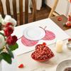 Valentine's Day Love Meal Mat Linen  Car Printed Table Mat Holiday Party Insulation Mat 1pc