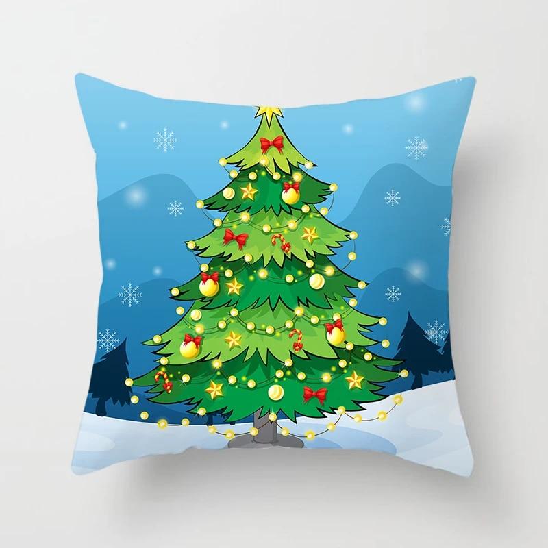 Winter Christmas Pillowcases Christmas Tree Pillowcases Sofa Home Decoration