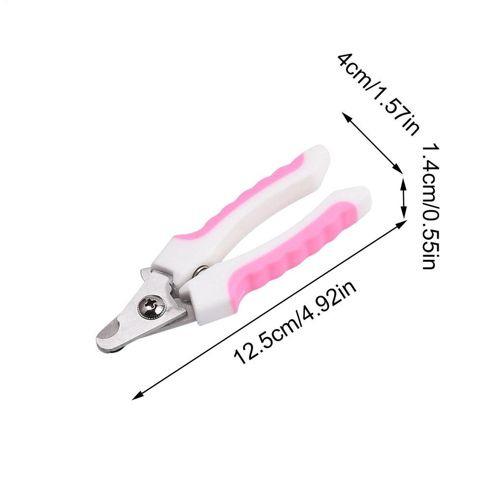 Stainless Steel Dog Nailclippers Non-Slip Manual Dog Toenail Clippers for Grooming for Home Indoor Travel All Breeds Seniors