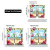Curtain Hawaiian Party Decorations Tropical Palm Leaves Flower Beach Suitable Living Room Bedroom Many Other Set Of 2 Made Polyester Washable Ready