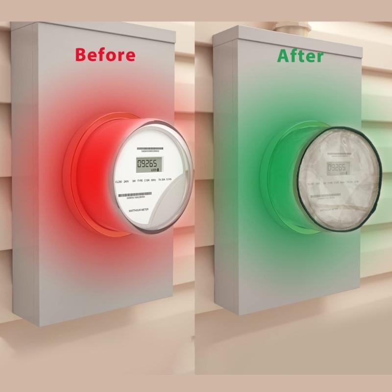 Kryt elektroměru Ochrana elektroměru Pro chytré elektroměrové bloky Škodlivé záření Redukuje Blokuje 99 % frekvence