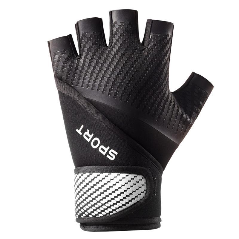 New fitness gloves outdoor sports half finger non-slip, sweat-proof and breathable wrist guards cycling equipment dumbbell protective gloves
