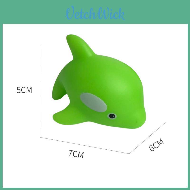 Children's Bathing Water Play Toy Cute Squeeze Cartoon Ocean Animals Shark Dolphin Clownfish