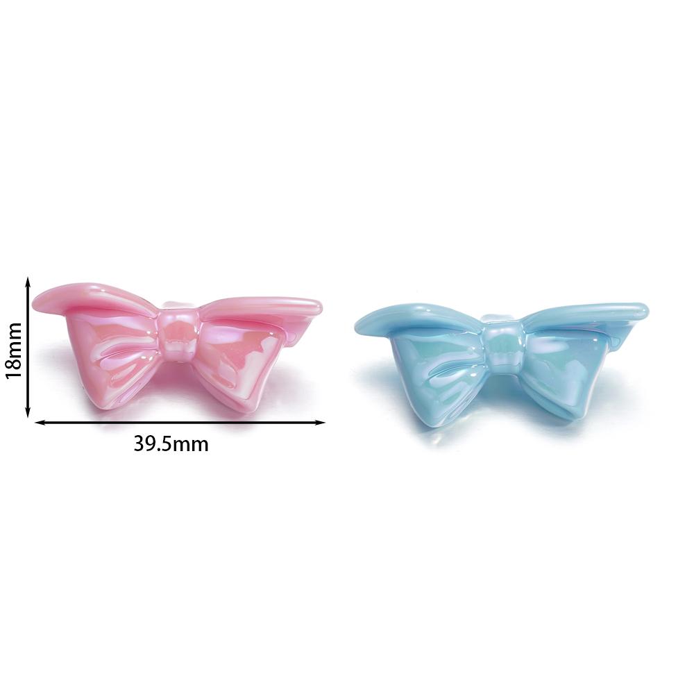 10Pcs/Lot 18*39.5mm Acrylic Bow Tie Shape Loose Spacer Beads for DIY Jewelry Making Bracelet Earrings Necklace Accessories
