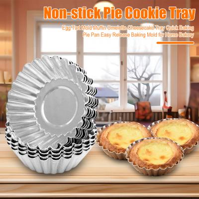 Egg Tart Mold Muffin Omelette Cheesecake Tray Quick Baking Pie Pan Easy Release Baking Mold for Home Bakery