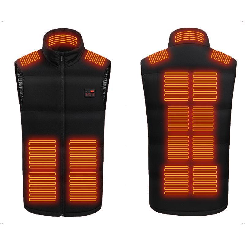 Smart Heated Vest: USB-Powered Temperature Display & Constant Warmth